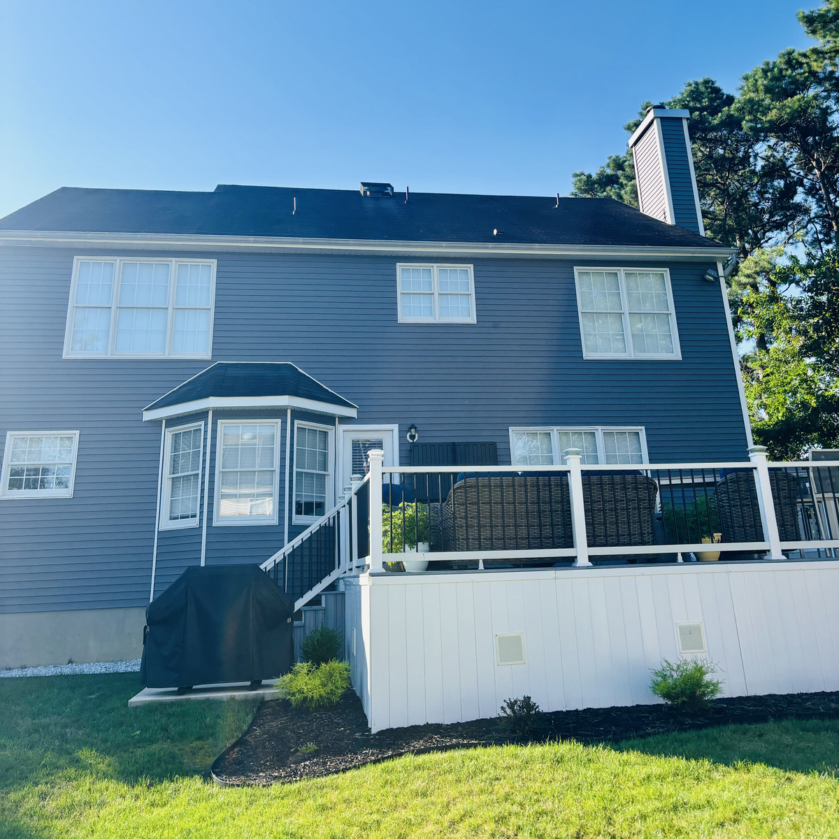 Completed roofing job on an Ocean County home